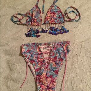 Magical Wonderland Mushroom Butterly Bikini Set